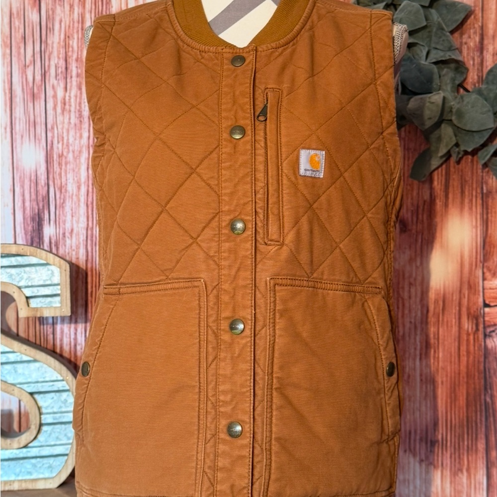 Carhartt Brown Quilted Vest